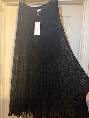 Black Lace Maxi Skirt